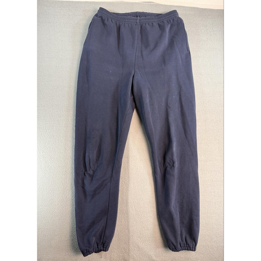 VTG LL Bean By Russell Athletic Sweatpants Womens Large Blue Fleece Elastic USA